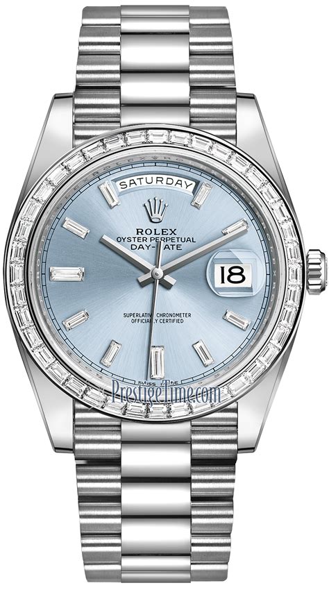 rolex day date platin baguette|rolex diamond watch platinum.